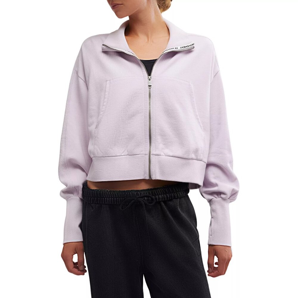 FP Movement by Free People Lilac Zip-Up Track Jacket
